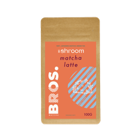 shroom matcha latte packaging